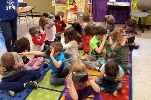 technology and virtual reality goggles at St. Mary's School