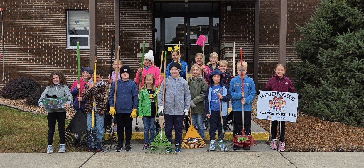Kindness Starts with us, students ready to rake some leaves